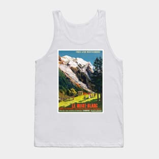 Vintage Travel Poster France Le Mont Blanc Tank Top